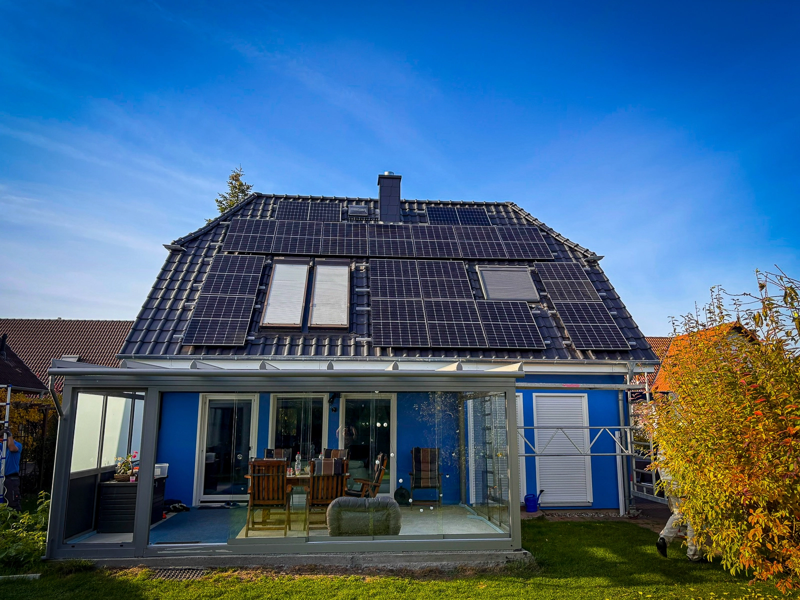 Solaranlage auf Einfamilienhaus in Rostock